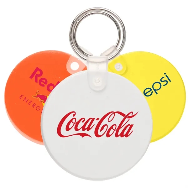 Soft Tag Custom Printed Round Keychains - Soft Tag Custom Printed Round Keychains - Image 0 of 3