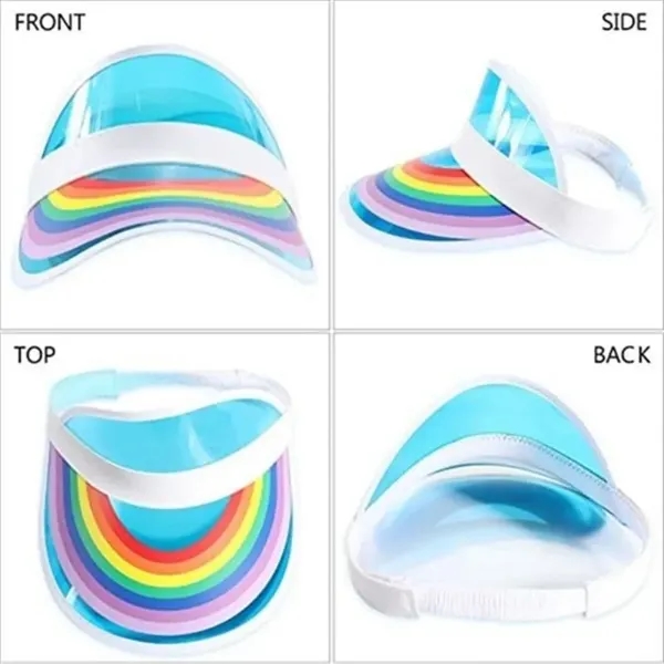 Rainbow Pvc Sun Cap - Rainbow Pvc Sun Cap - Image 1 of 4
