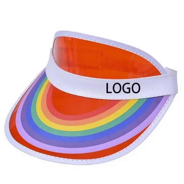Rainbow Pvc Sun Cap - Rainbow Pvc Sun Cap - Image 2 of 4