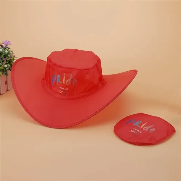 Collapsible/ Foldable Cowboy Hat With Pouch - Collapsible/ Foldable Cowboy Hat With Pouch - Image 2 of 2