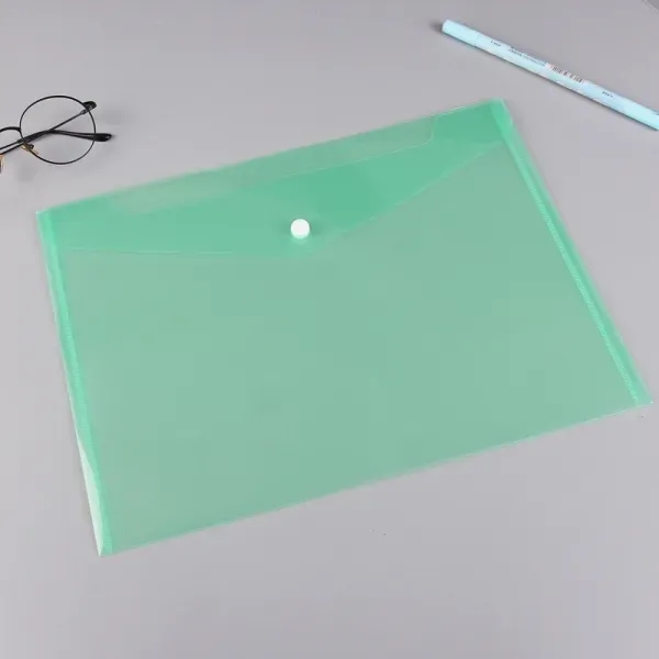 Plastic Envelopes for Documents with Snap Closure, A4 Size - Plastic Envelopes for Documents with Snap Closure, A4 Size - Image 2 of 2