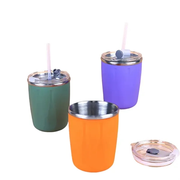 250 ML Silicone Insulated Double Wall Tumbler With Straw - 250 ML Silicone Insulated Double Wall Tumbler With Straw - Image 9 of 11