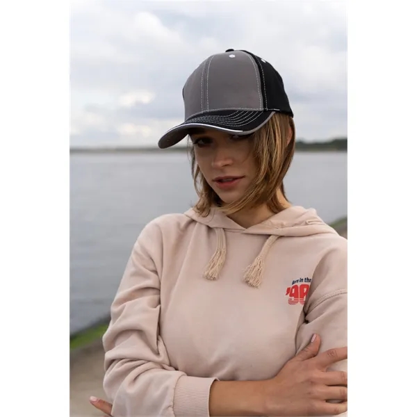 Brushed Heavy Cotton Two Tone Cap - Brushed Heavy Cotton Two Tone Cap - Image 5 of 5