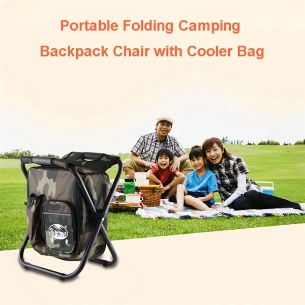 Portable Folding Camping Chair Backpack Cooler Bag - Portable Folding Camping Chair Backpack Cooler Bag - Image 2 of 11