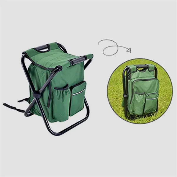 Portable Folding Camping Chair Backpack Cooler Bag - Portable Folding Camping Chair Backpack Cooler Bag - Image 4 of 11