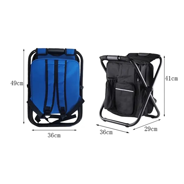 Portable Folding Camping Chair Backpack Cooler Bag - Portable Folding Camping Chair Backpack Cooler Bag - Image 6 of 11