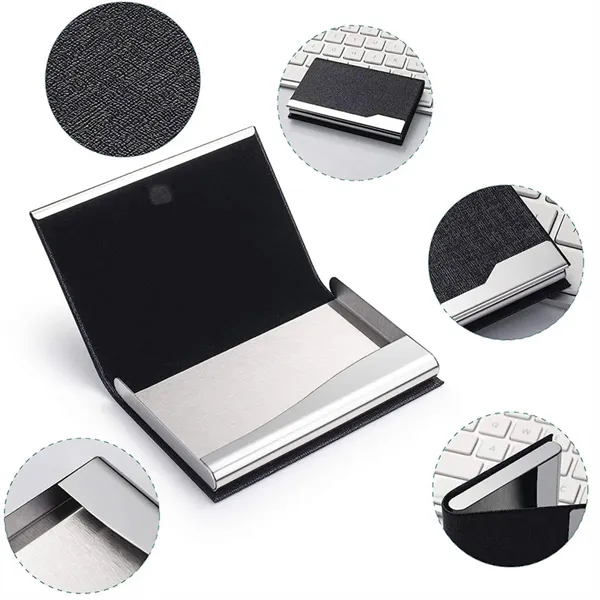 Slim Luxury Stainless Business Card Organizer For Men Women - Slim Luxury Stainless Business Card Organizer For Men Women - Image 1 of 4