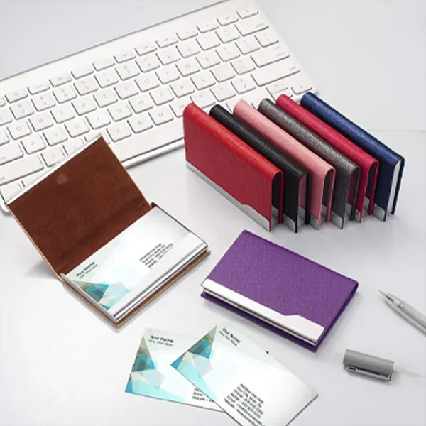 Slim Luxury Stainless Business Card Organizer For Men Women - Slim Luxury Stainless Business Card Organizer For Men Women - Image 4 of 4