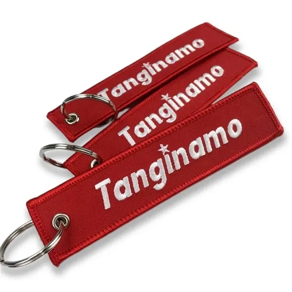 Double Sided Embroidery Key Tag - Double Sided Embroidery Key Tag - Image 1 of 5