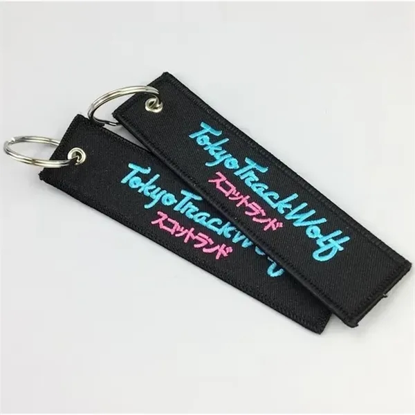 Double Sided Embroidery Key Tag - Double Sided Embroidery Key Tag - Image 2 of 5
