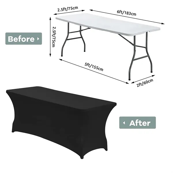 Spandex Table Cover 6 FT - Spandex Table Cover 6 FT - Image 1 of 4