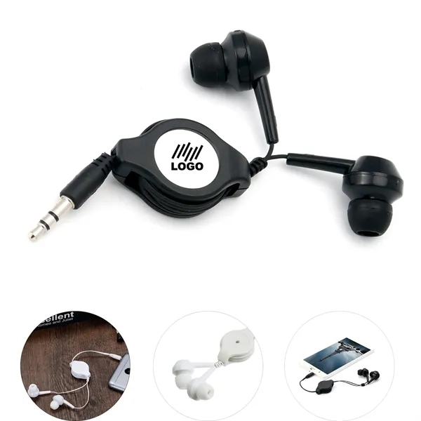 Portable Wired Retractable Earphones - Portable Wired Retractable Earphones - Image 0 of 2