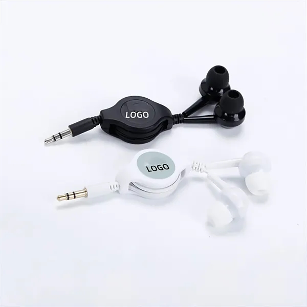 Portable Wired Retractable Earphones - Portable Wired Retractable Earphones - Image 1 of 2