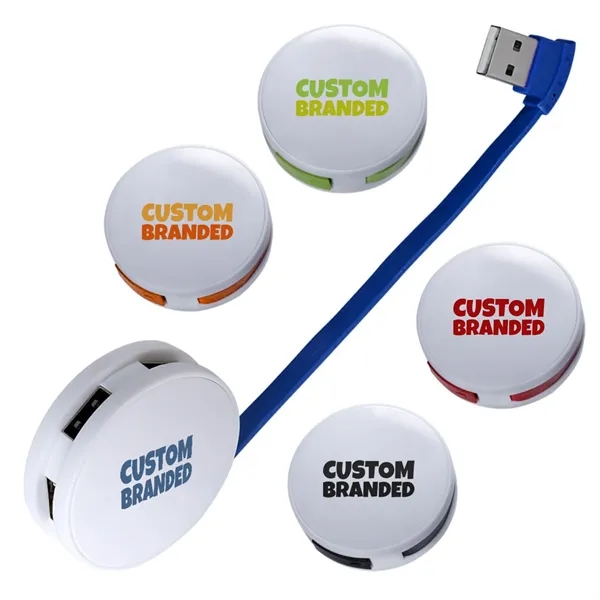 Custom Round 4-Port Usb Hubs - Custom Round 4-Port Usb Hubs - Image 0 of 10