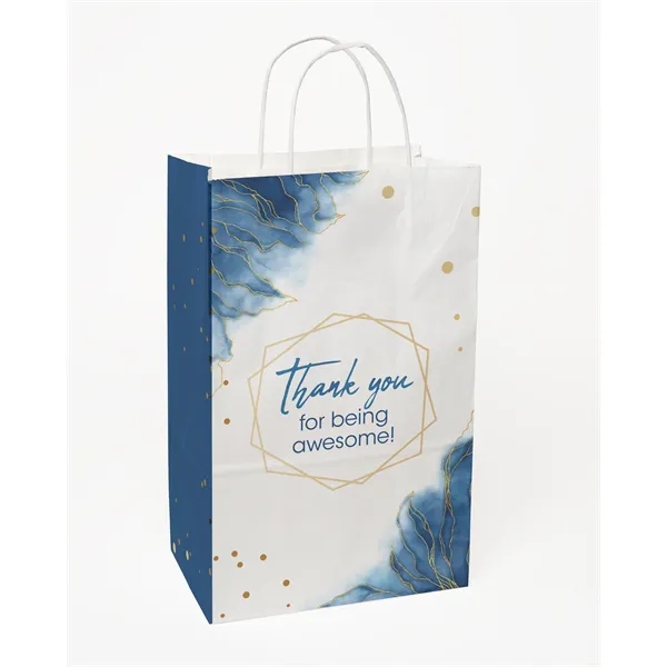 Multi-sided Full Color White Handled Shopper Paper Bags - Multi-sided Full Color White Handled Shopper Paper Bags - Image 4 of 11
