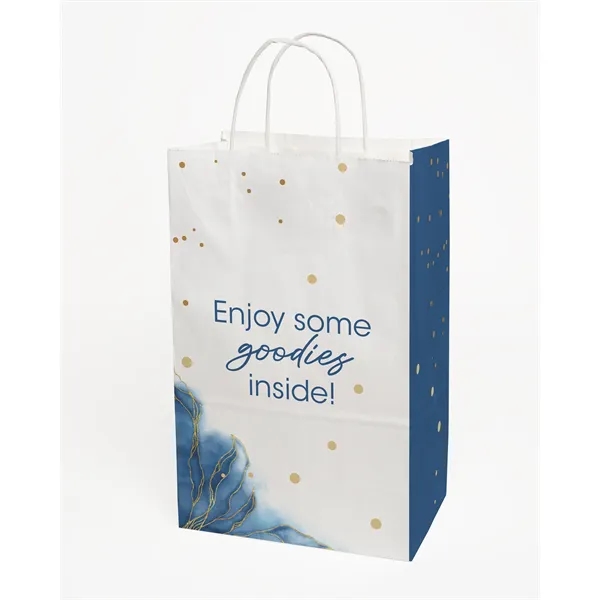 Multi-sided Full Color White Handled Shopper Paper Bags - Multi-sided Full Color White Handled Shopper Paper Bags - Image 5 of 11