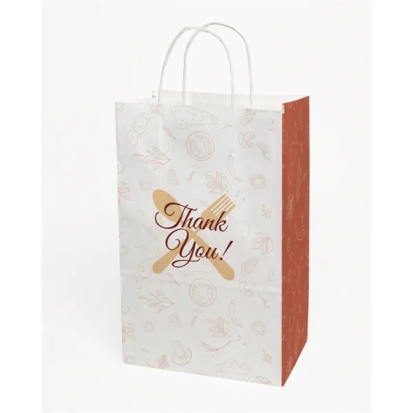 Multi-sided Full Color White Handled Shopper Paper Bags - Multi-sided Full Color White Handled Shopper Paper Bags - Image 7 of 11