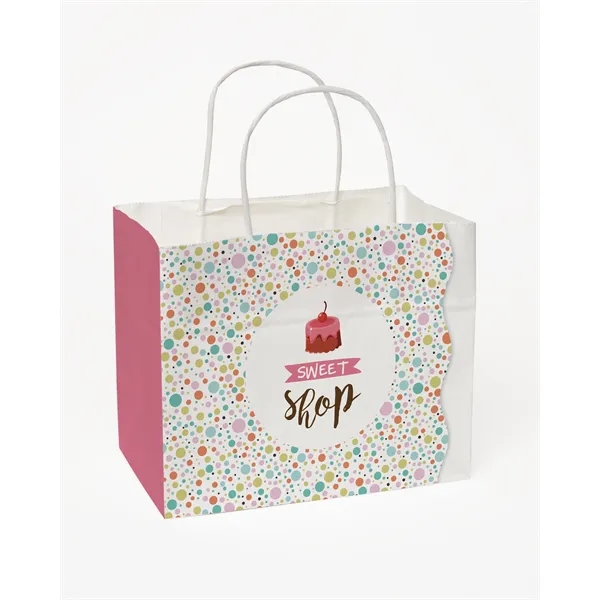 Multi-sided Full Color White Handled Shopper Paper Bags - Multi-sided Full Color White Handled Shopper Paper Bags - Image 8 of 11