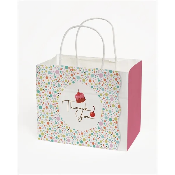 Multi-sided Full Color White Handled Shopper Paper Bags - Multi-sided Full Color White Handled Shopper Paper Bags - Image 9 of 11