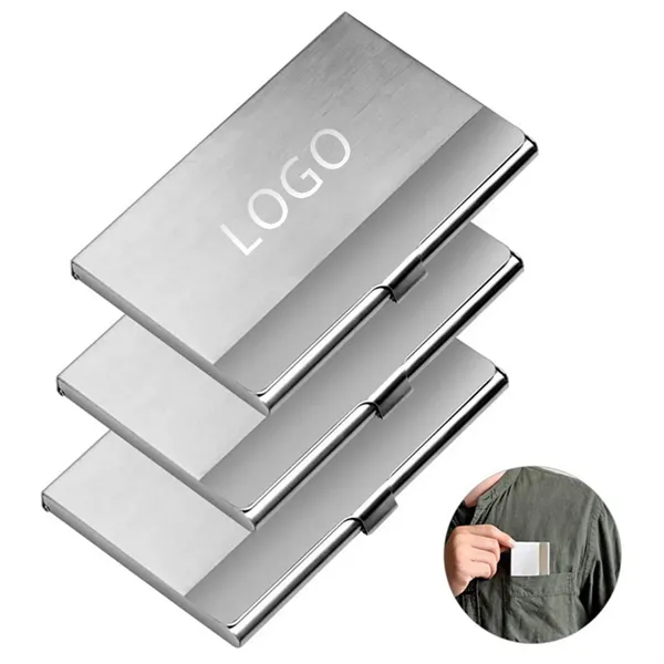 Stainless Steel Business Card Holder Pocket Purse Name Case - Stainless Steel Business Card Holder Pocket Purse Name Case - Image 0 of 2