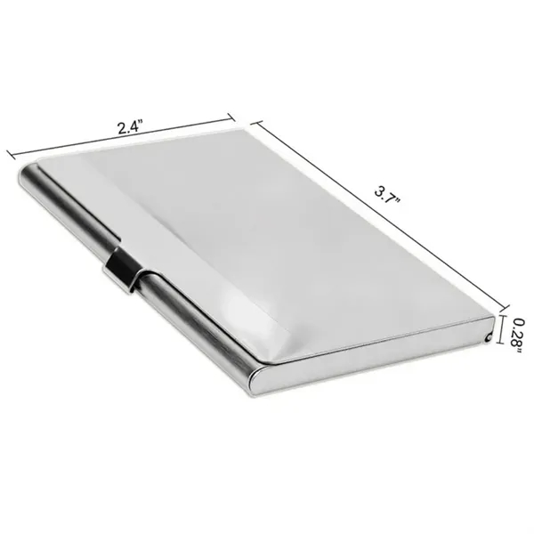 Stainless Steel Business Card Holder Pocket Purse Name Case - Stainless Steel Business Card Holder Pocket Purse Name Case - Image 2 of 2