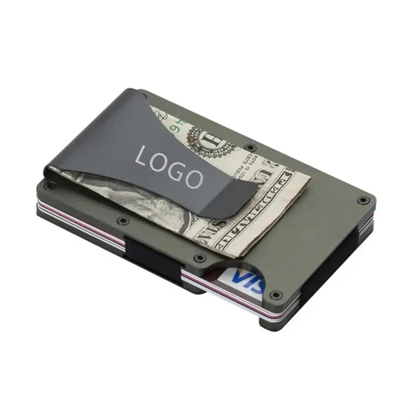RFID Blocking Front Money Clip Card Holder Alloy Wallet - RFID Blocking Front Money Clip Card Holder Alloy Wallet - Image 0 of 1