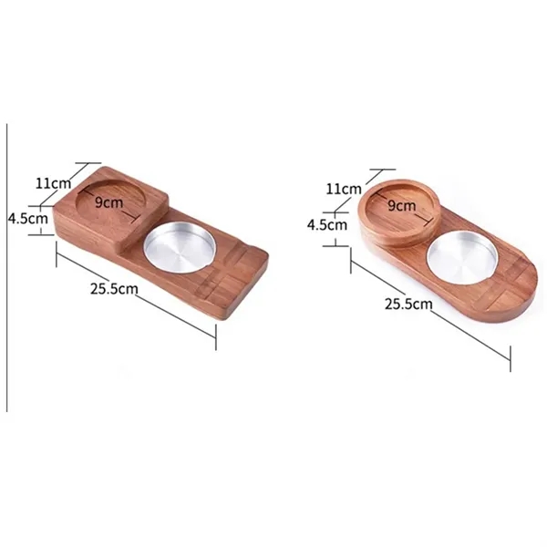 Whiskey Glass Tray And Cigar Ashtray Coaster - Whiskey Glass Tray And Cigar Ashtray Coaster - Image 1 of 3