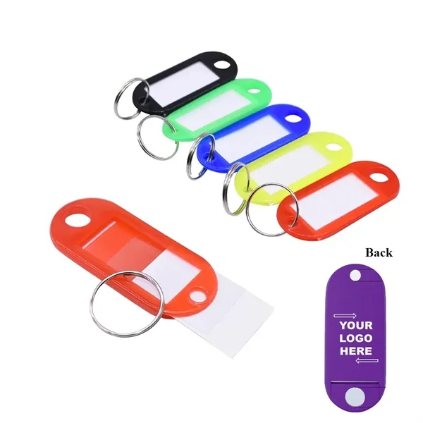 Plastic Key Tags with Split Ring Label Window - Plastic Key Tags with Split Ring Label Window - Image 0 of 4