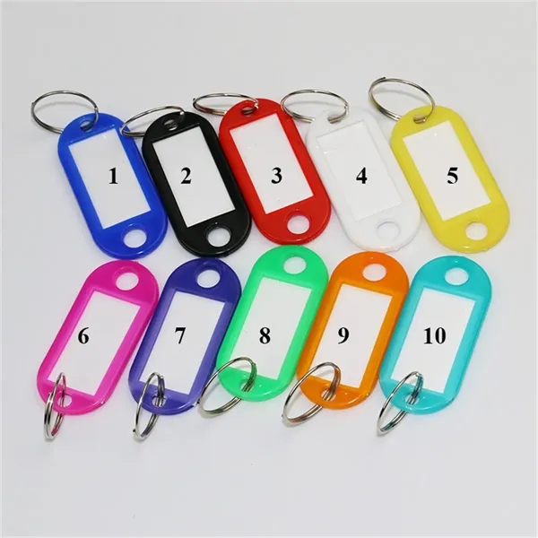 Plastic Key Tags with Split Ring Label Window - Plastic Key Tags with Split Ring Label Window - Image 1 of 4