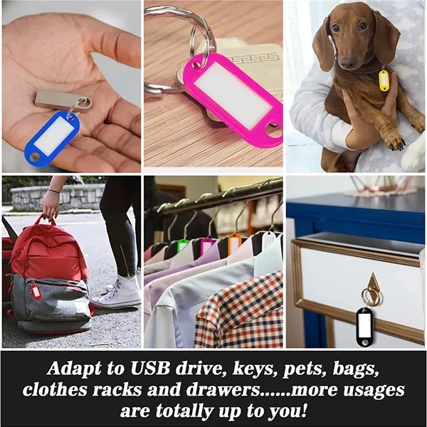 Plastic Key Tags with Split Ring Label Window - Plastic Key Tags with Split Ring Label Window - Image 4 of 4