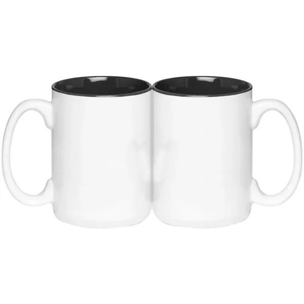 Full Color Sublimated 15 Oz. Two-Tone Ceramic Coffee Mug - Full Color Sublimated 15 Oz. Two-Tone Ceramic Coffee Mug - Image 1 of 3
