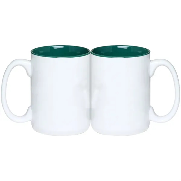 Full Color Sublimated 15 Oz. Two-Tone Ceramic Coffee Mug - Full Color Sublimated 15 Oz. Two-Tone Ceramic Coffee Mug - Image 2 of 3