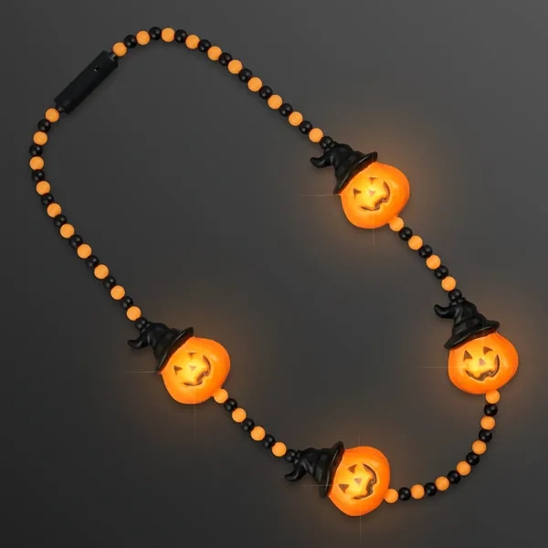 LED Hocus Pocus Pumpkins Beads with Medallion - LED Hocus Pocus Pumpkins Beads with Medallion - Image 2 of 4