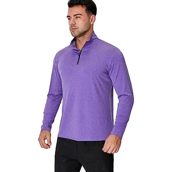 REPREVE® Men's Quarter Zipper rPET Performance Long Sleeve - REPREVE® Men's Quarter Zipper rPET Performance Long Sleeve - Image 1 of 14