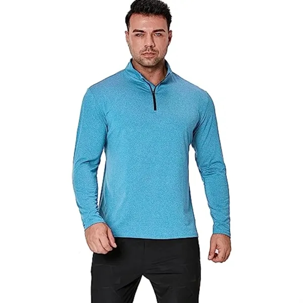 REPREVE® Men's Quarter Zipper rPET Performance Long Sleeve - REPREVE® Men's Quarter Zipper rPET Performance Long Sleeve - Image 4 of 14