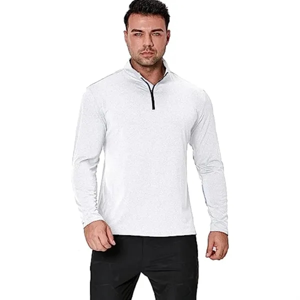 REPREVE® Men's Quarter Zipper rPET Performance Long Sleeve - REPREVE® Men's Quarter Zipper rPET Performance Long Sleeve - Image 6 of 14