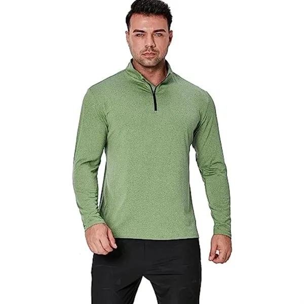 REPREVE® Men's Quarter Zipper rPET Performance Long Sleeve - REPREVE® Men's Quarter Zipper rPET Performance Long Sleeve - Image 7 of 14