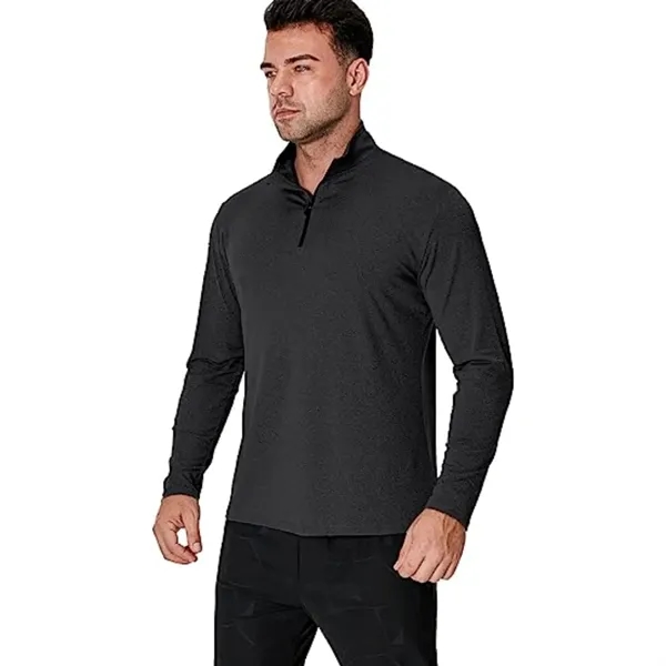 REPREVE® Men's Quarter Zipper rPET Performance Long Sleeve - REPREVE® Men's Quarter Zipper rPET Performance Long Sleeve - Image 8 of 14