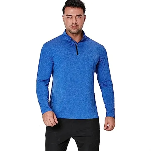 REPREVE® Men's Quarter Zipper rPET Performance Long Sleeve - REPREVE® Men's Quarter Zipper rPET Performance Long Sleeve - Image 9 of 14