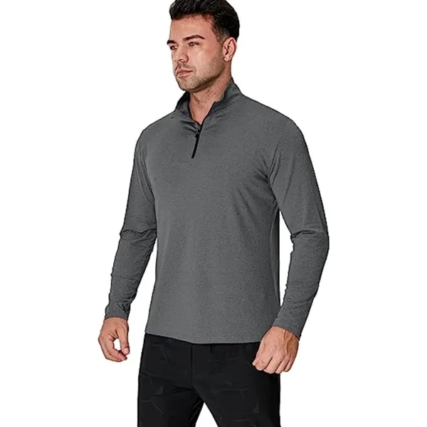 REPREVE® Men's Quarter Zipper rPET Performance Long Sleeve - REPREVE® Men's Quarter Zipper rPET Performance Long Sleeve - Image 10 of 14