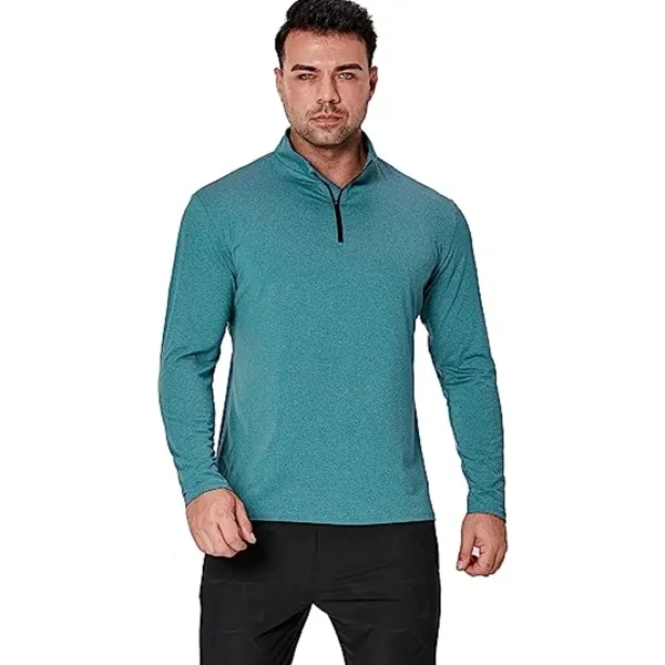 REPREVE® Men's Quarter Zipper rPET Performance Long Sleeve - REPREVE® Men's Quarter Zipper rPET Performance Long Sleeve - Image 11 of 14