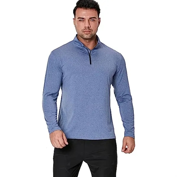 REPREVE® Men's Quarter Zipper rPET Performance Long Sleeve - REPREVE® Men's Quarter Zipper rPET Performance Long Sleeve - Image 13 of 14