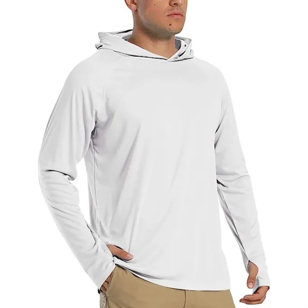 REPREVE® Men's Recycled Performance Thumbhole Hoodie T-Shirt - REPREVE® Men's Recycled Performance Thumbhole Hoodie T-Shirt - Image 5 of 15