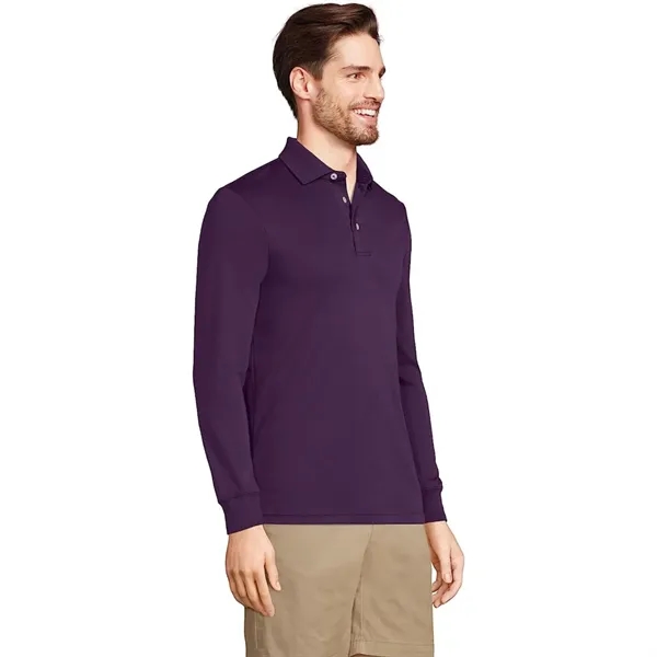 REPREVE® - Men's rPET Polyester Long Sleeve Polo - REPREVE® - Men's rPET Polyester Long Sleeve Polo - Image 2 of 14