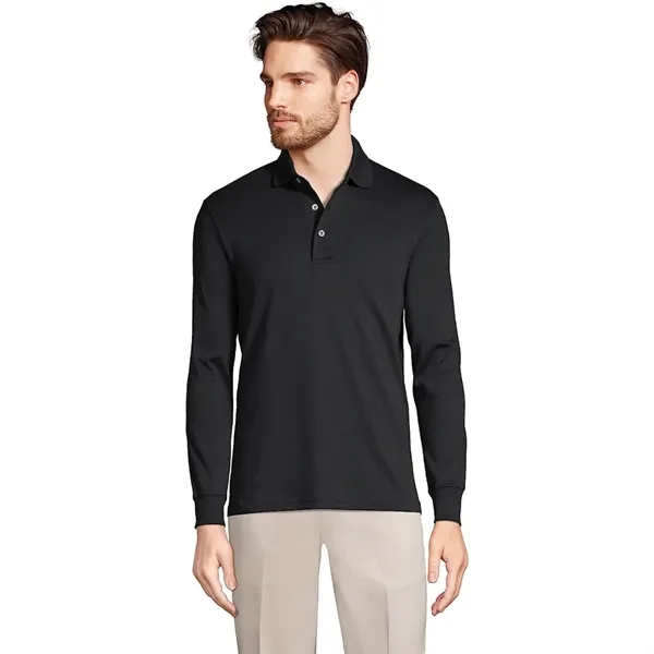 REPREVE® - Men's rPET Polyester Long Sleeve Polo - REPREVE® - Men's rPET Polyester Long Sleeve Polo - Image 4 of 14