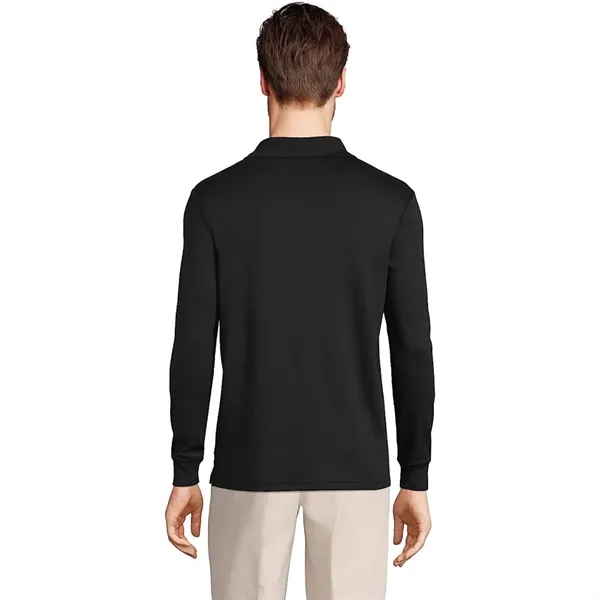 REPREVE® - Men's rPET Polyester Long Sleeve Polo - REPREVE® - Men's rPET Polyester Long Sleeve Polo - Image 5 of 14
