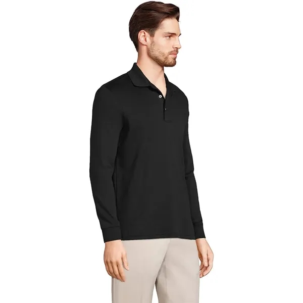 REPREVE® - Men's rPET Polyester Long Sleeve Polo - REPREVE® - Men's rPET Polyester Long Sleeve Polo - Image 6 of 14