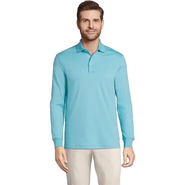 REPREVE® - Men's rPET Polyester Long Sleeve Polo - REPREVE® - Men's rPET Polyester Long Sleeve Polo - Image 8 of 14