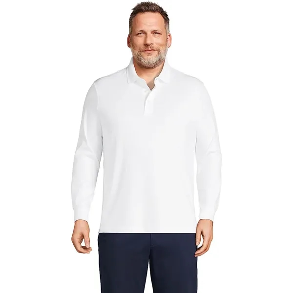 REPREVE® - Men's rPET Polyester Long Sleeve Polo - REPREVE® - Men's rPET Polyester Long Sleeve Polo - Image 10 of 14