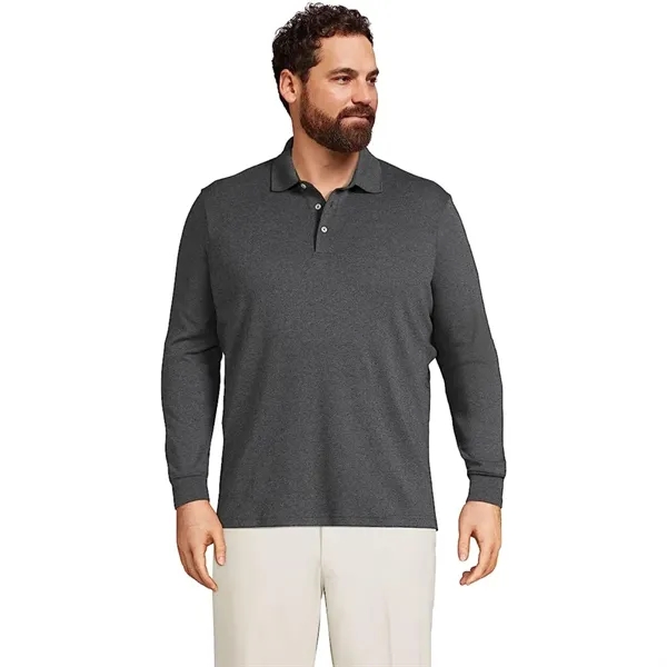 REPREVE® - Men's rPET Polyester Long Sleeve Polo - REPREVE® - Men's rPET Polyester Long Sleeve Polo - Image 11 of 14